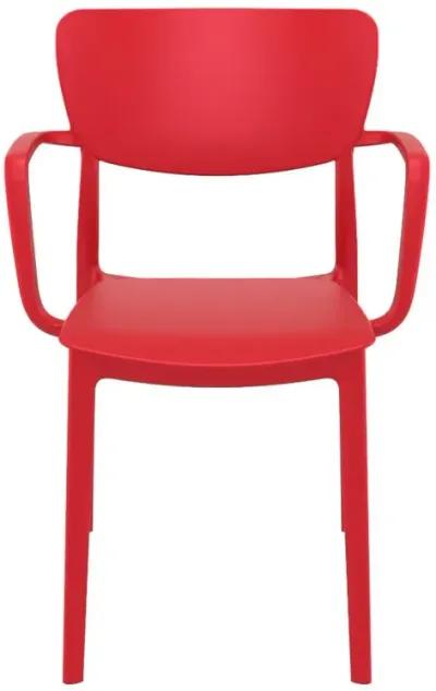 Compamia Lisa Outdoor Dining Arm Chair Red