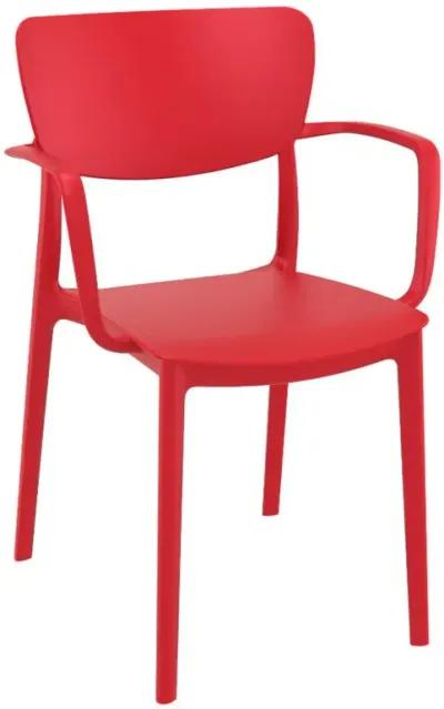 Compamia Lisa Outdoor Dining Arm Chair Red