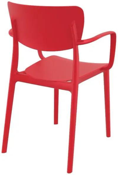 Compamia Lisa Outdoor Dining Arm Chair Red