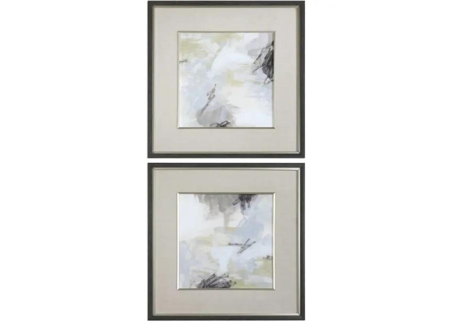 ABSTRACT VISTAS 2-PIECE WHITE FRAMED PRINTS