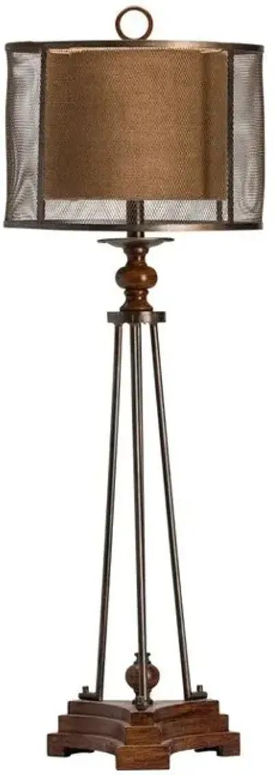 Crestview Kenwood Dark Brown/Iron Table Lamp