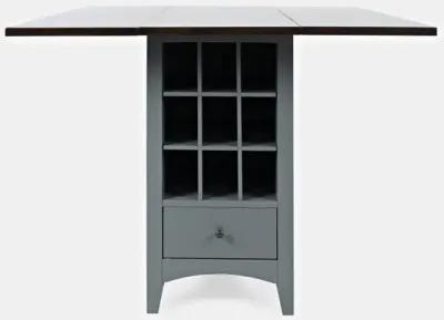 Jofran Asbury Park Counter Drop Leaf Table Grey Autumn Brown