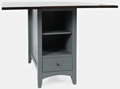 Jofran Asbury Park Counter Drop Leaf Table Grey Autumn Brown