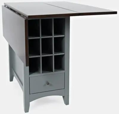 Jofran Asbury Park Counter Drop Leaf Table Grey Autumn Brown