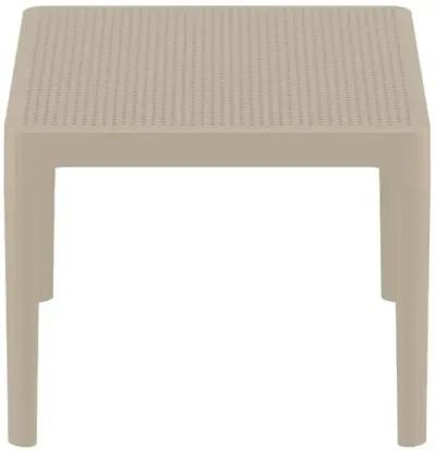 24 Inch Outdoor Sky Side Table Taupe