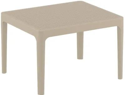 24 Inch Outdoor Sky Side Table Taupe