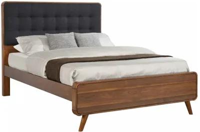 Robyn Wood California King Panel Bed Dark Walnut