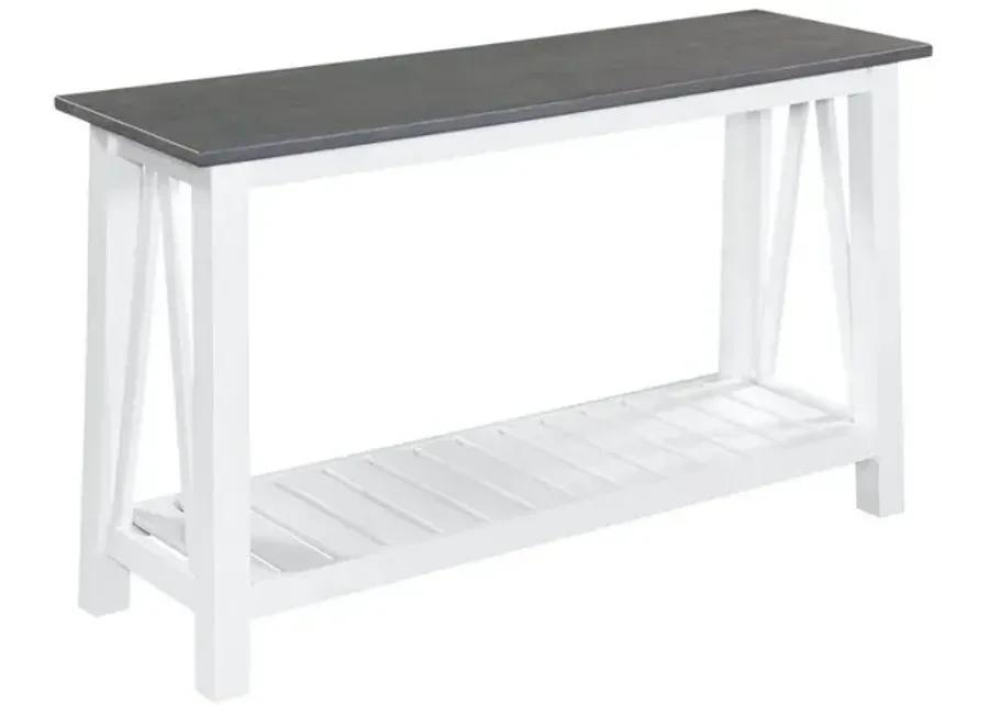 SURREY SOFA TABLE IN HEATHER GRAY & WHITE