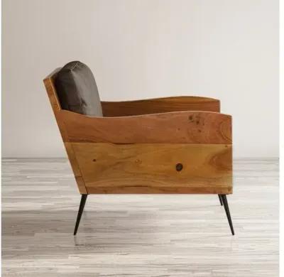 Jofran Acacia Wood Karma Accent Armchair