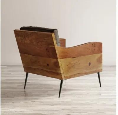 Jofran Acacia Wood Karma Accent Armchair