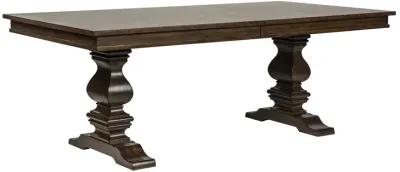 Liberty Furniture Armand 5-Piece Antique Brownstone Trestle Dining Table Set