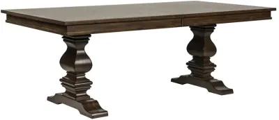 Liberty Furniture Armand 5-Piece Antique Brownstone Trestle Dining Table Set