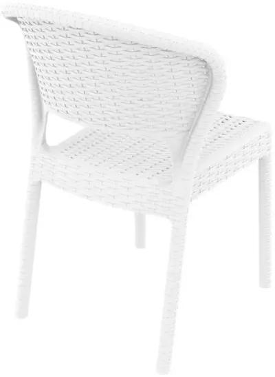 Compamia Daytona Resin Wickerlook Dining Chair White