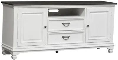 Liberty Furniture Allyson Park Wire Brushed White 66 Inch Media Entertainment TV Stand