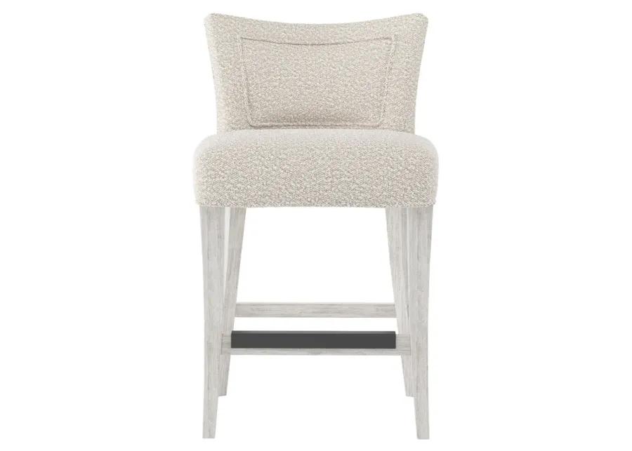 GILES FABRIC WIRE-BRUSHED COUNTER STOOL