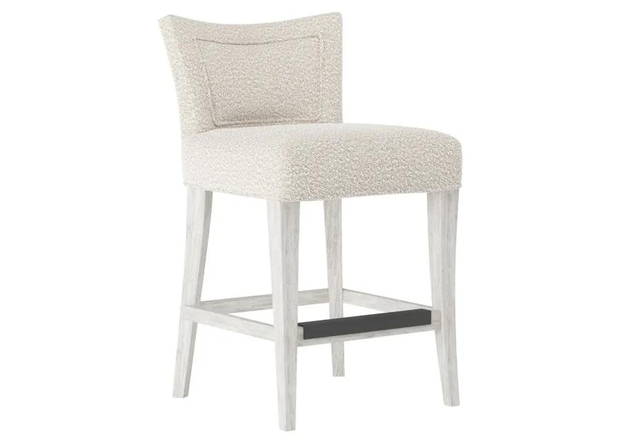 GILES FABRIC WIRE-BRUSHED COUNTER STOOL