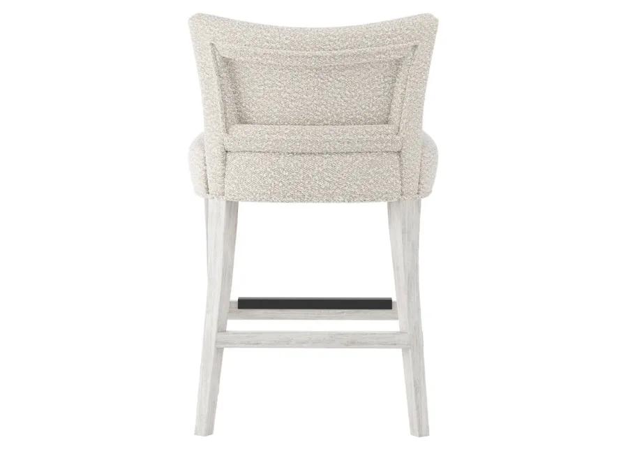 GILES FABRIC WIRE-BRUSHED COUNTER STOOL