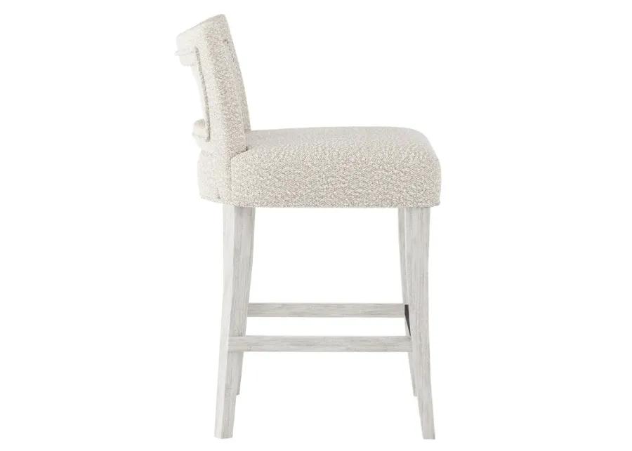 GILES FABRIC WIRE-BRUSHED COUNTER STOOL