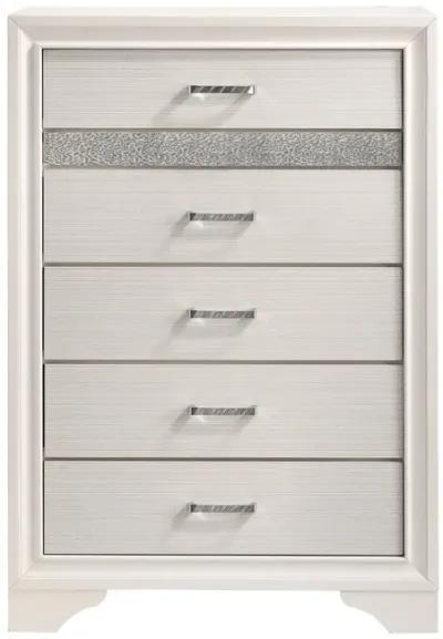 Coaster Miranda 5-Drawer Bedroom Chest White