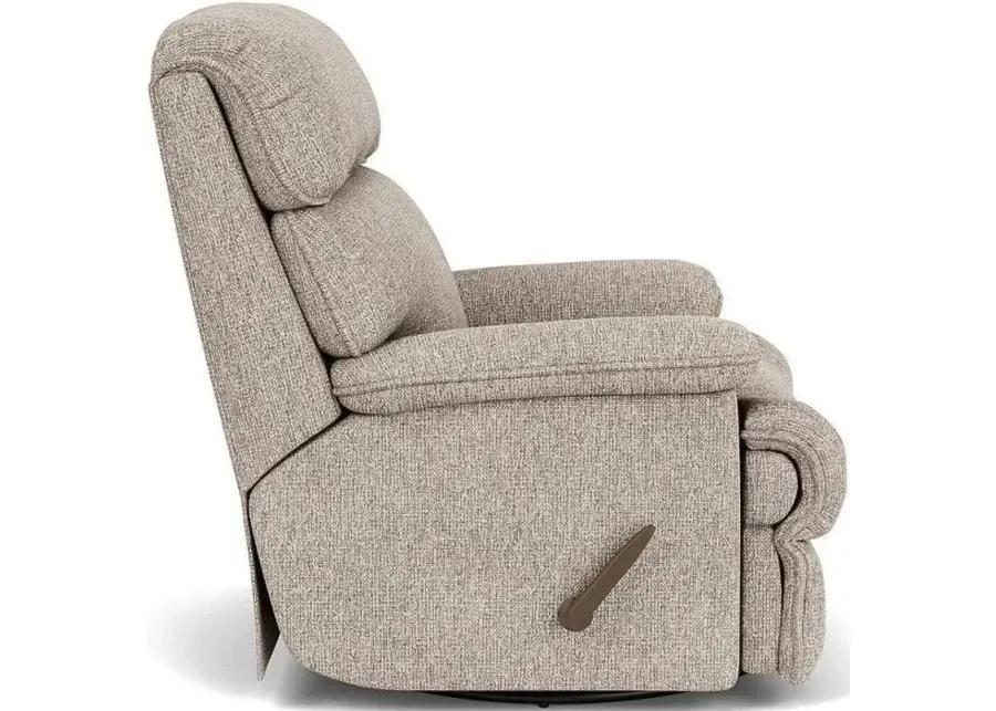 GENEVA SILVER OVERCAST SWIVEL GLIDING MANUAL RECLINER