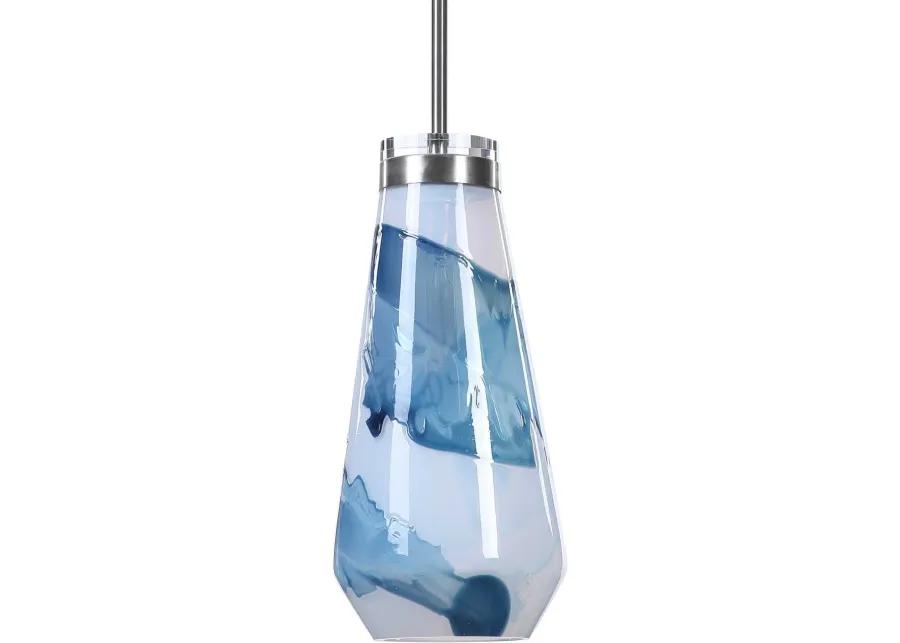 BY KALIZMA HOME WINDSWEPT BLUE/WHITE MINI PENDANT LIGHT