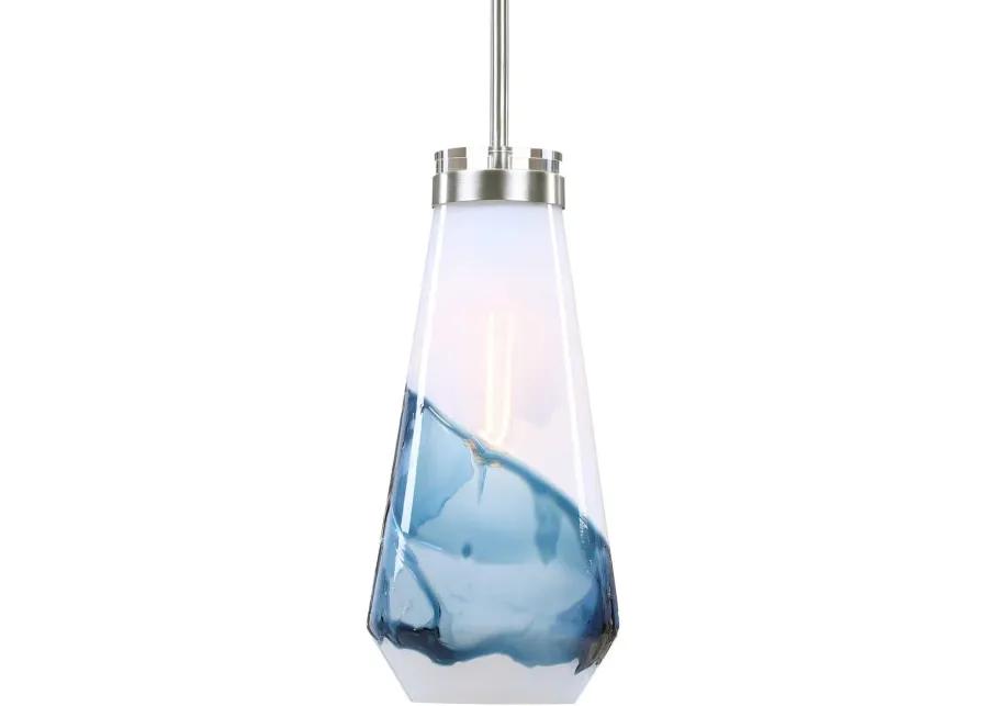 BY KALIZMA HOME WINDSWEPT BLUE/WHITE MINI PENDANT LIGHT