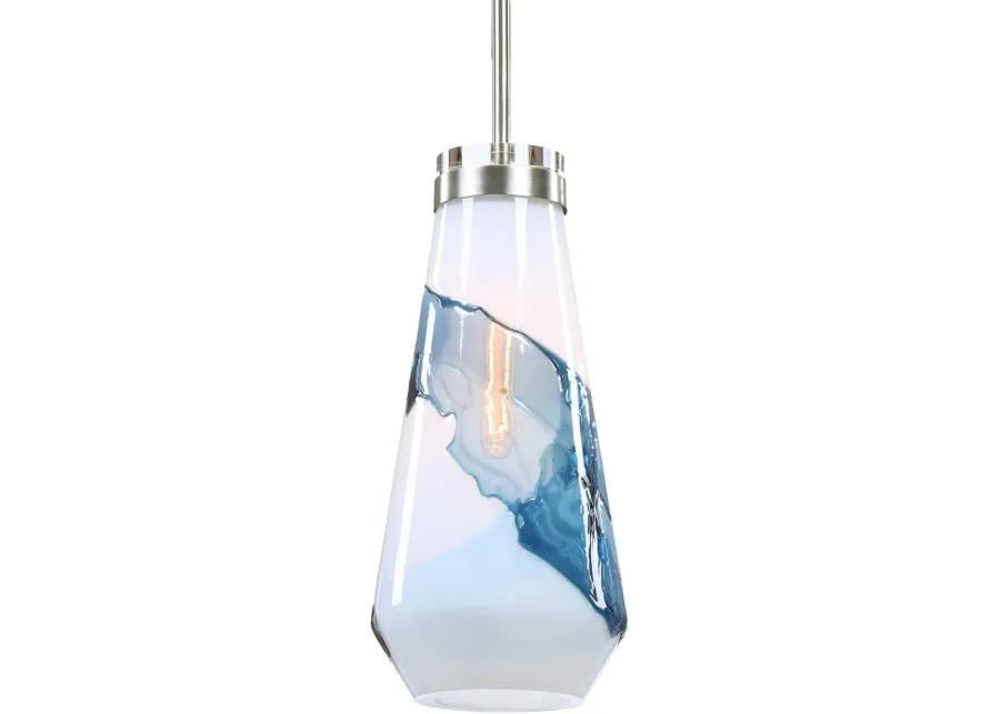 BY KALIZMA HOME WINDSWEPT BLUE/WHITE MINI PENDANT LIGHT