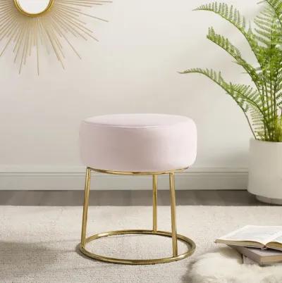 Linon Bandi Pink Accent Vanity Stool