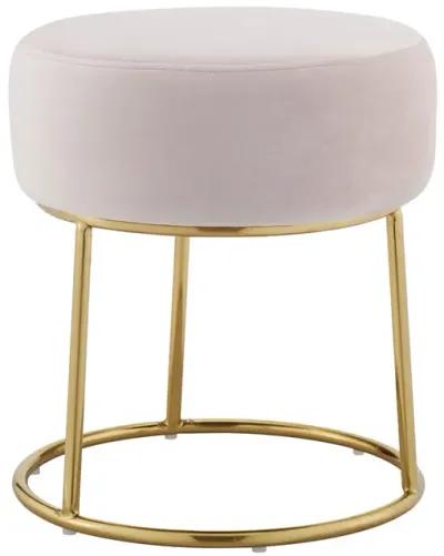 Linon Bandi Pink Accent Vanity Stool