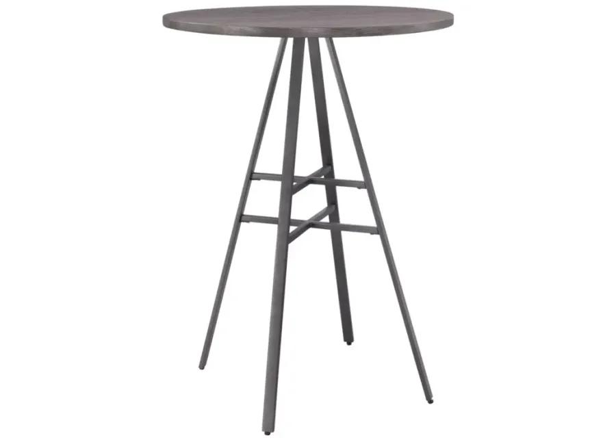 ROUND WOOD TOP W/ METAL BASE PUB TABLES