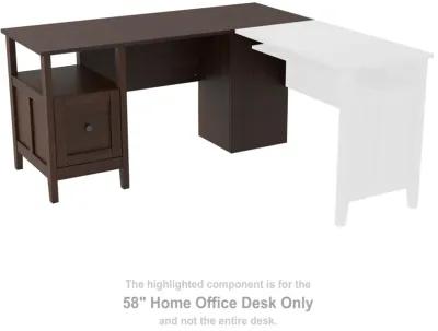 CAMIBURG 58" HOME OFFICE DESK WARM BROWN SIGNATURE DESIGN