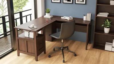 CAMIBURG 58" HOME OFFICE DESK WARM BROWN SIGNATURE DESIGN