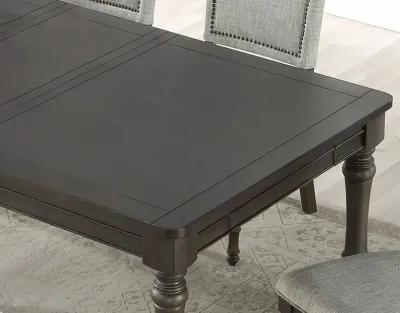 Steve Silver Linnett 64-80 Inch Dining Table with 16 Inch Leaf