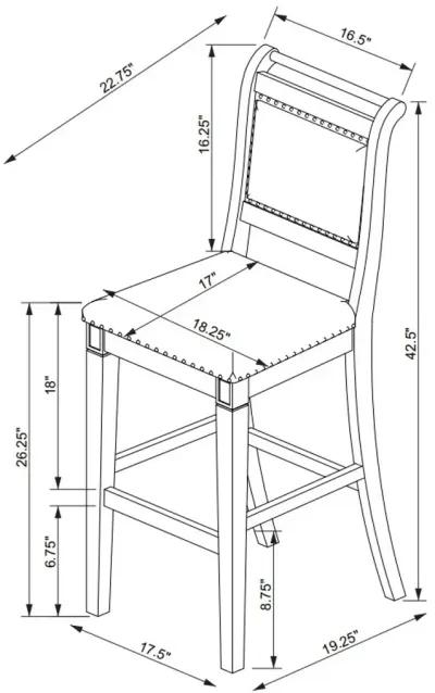 Linon 26 Inch Emmy Grey Counter Stool