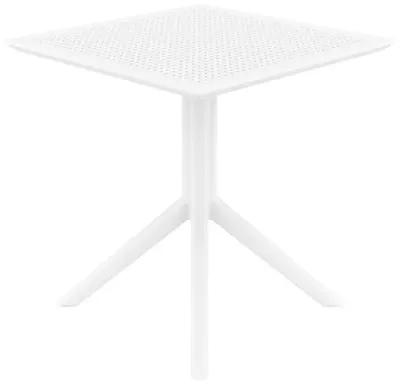 Compamia 27 Inch Outdoor Sky Square Dining Table White