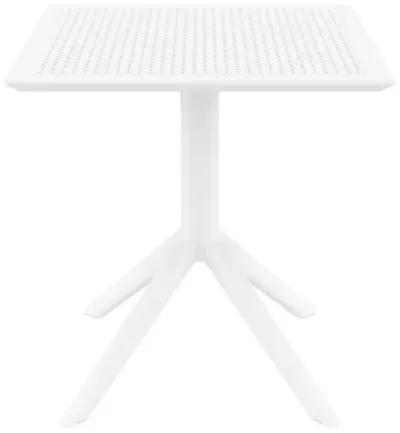 Compamia 27 Inch Outdoor Sky Square Dining Table White