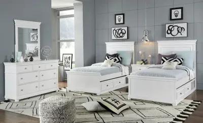 Legacy Classic Kids/Teens Canterbury White Complete Full Panel Bed