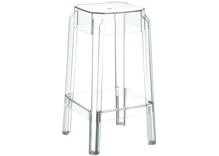 FOX POLYCARBONATE COUNTER STOOL CLEAR TRANSPARENT