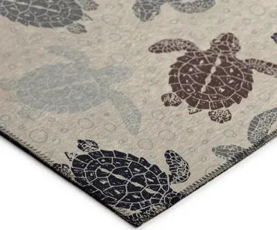 Oceanic Odyssey Nautical Turtle Patterned 5'X8' Area Rug