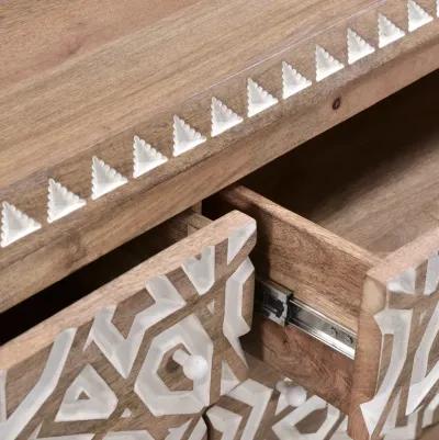 Home Trends Design Tangiers Geometric Carved Dresser