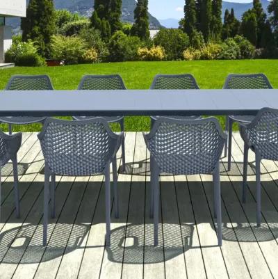 Compamia Air XL Extension Outdoor Dining Set 11-Piece Dark Gray