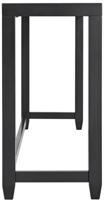 Martin Svensson Cordero 72 Inch Glass Top Console Bar Table & Stool Set in Black