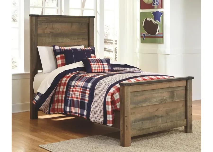 TRINELL TWIN PANEL BED BROWN SIGNATURE DESIGN