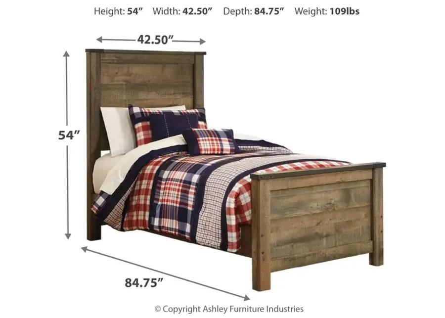 TRINELL TWIN PANEL BED BROWN SIGNATURE DESIGN