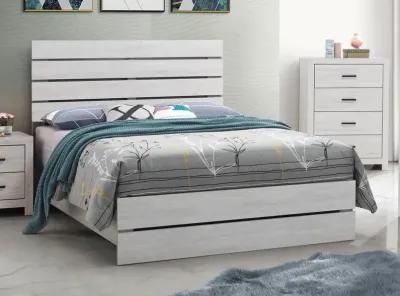 Coaster Brantford Wood Queen Panel Bed Coastal White