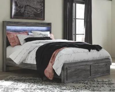 Ashley Baystorm Gray Queen Platform Bed with 2 Storage Drawers