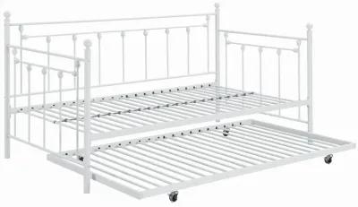 Nocus Metal Twin Daybed With Trundle White