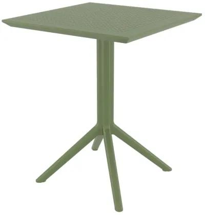 3-Piece Lucy Outdoor Bistro Set with 24 Inch Table Top Olive Green