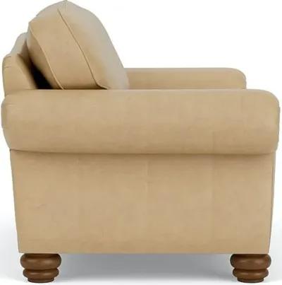 Flexsteel Bexley Brown Leather Loveseat