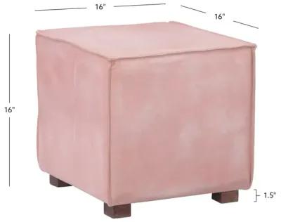 Decter Leather Pink Ottoman